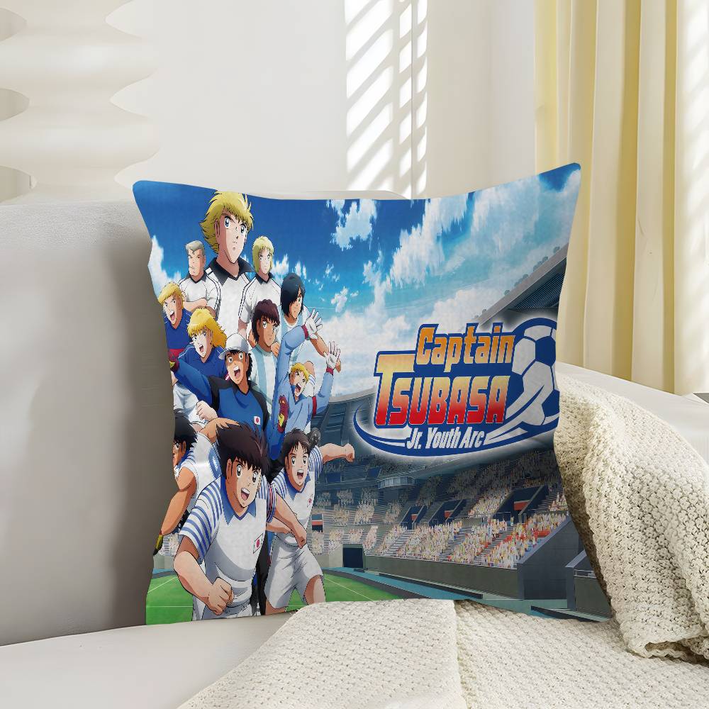 Anime Captain T-Tsubasa Soccer Cushion Cover Inches Farmhouse Decor Home Throw Pillow Covers for Couch Decorations