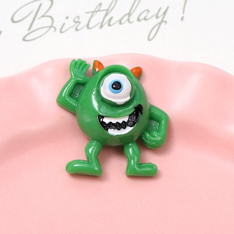 Cartoon Green Frog Big-Eyed Monster DIY Phone Case, Sticker, Crocs Charm, Hair Clip, Pendant Resin Accessories.