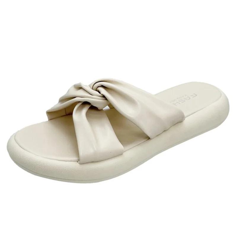 High-end Sandals Women's Summer Wear Fashion New Thick Soles Versatile Non-slip Seaside Beach Shoes for Woman Slippers