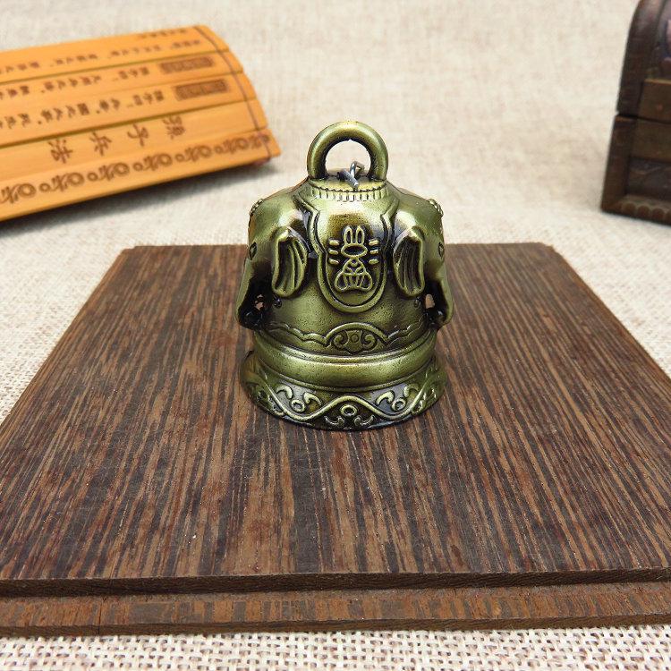 

Ретро Фен-шуй Слон і Будда Подвійна риба Павич Музика вітру - Підвіска ручної роботи під старовину Бронзовий колір Подарунок