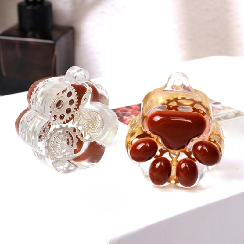 Animal Resin Mold Cat-Paw Silicone Epoxy Casting Mold for DIY Pendant Jewelry Making Handmade Lovely Keychain Craft