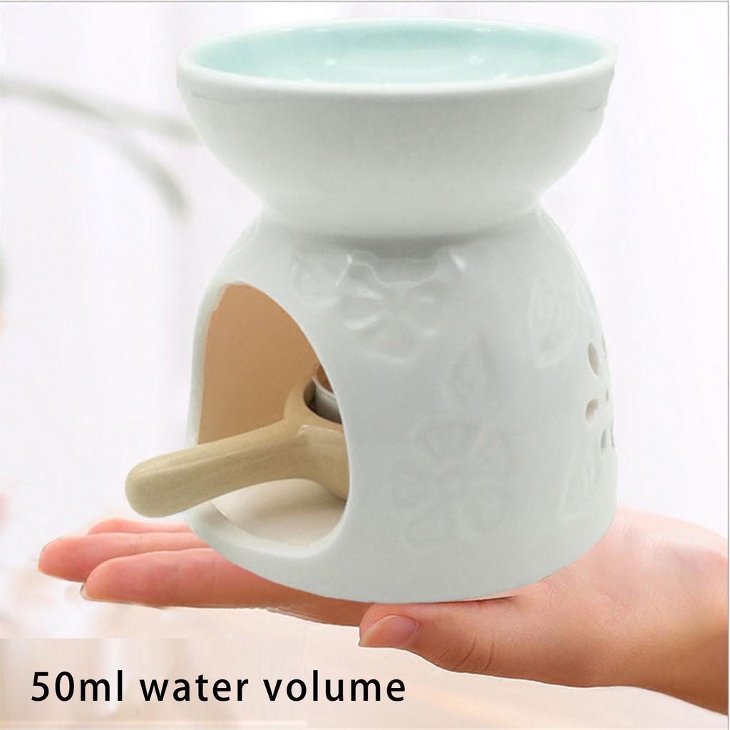 Elegant Essential Oil Burner Ceramic Incense Burner Candle Holder for Bedroom Living Room or Bathroom Ambiances