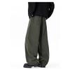 Vintage Advanced Spliced Straight Cargo Pants for Men High Street Style Handsome Loose Casual Trousers