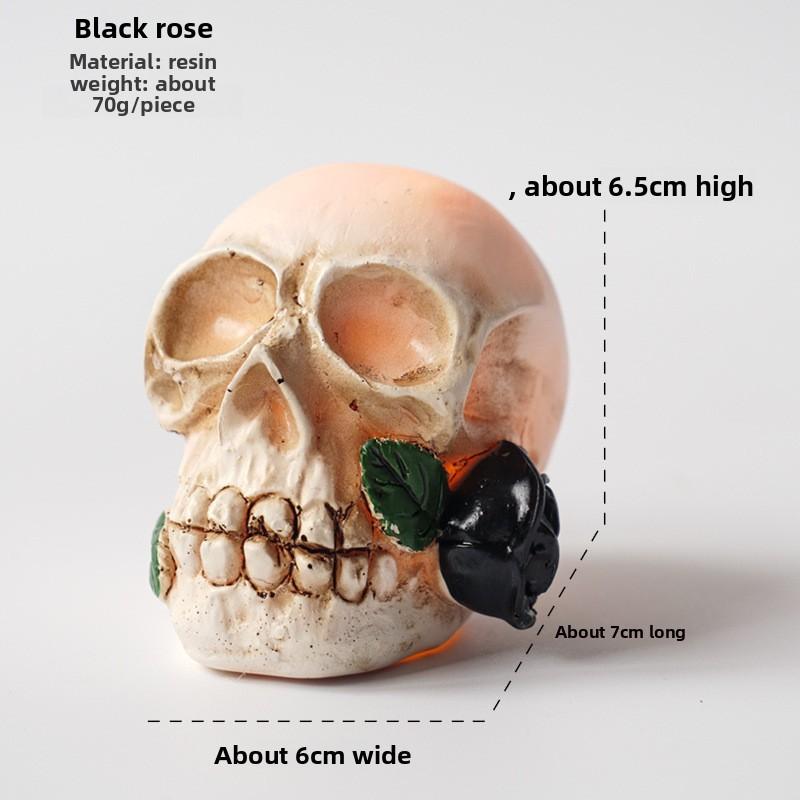 Halloween Rose Skull Model Ornament Small Night Light For Decoration Room