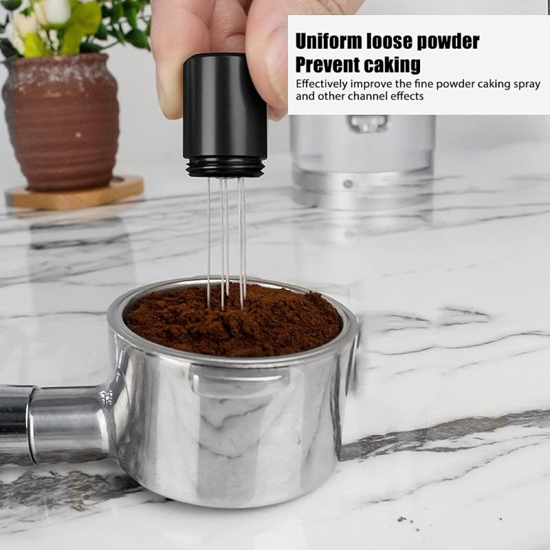 Stainless Steel Coffee Tamper Espresso Coffee Stirrer Needle Coffee Powder Distributor Hand Stirrer Tool for