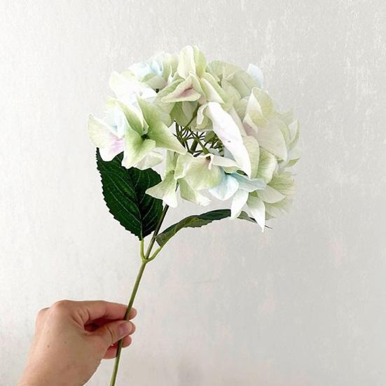 Real Touch Artificial Hydrangea Flower 14 Inch Large Full Faux Silk Hydrangea Flower with Stem for Floral Arrangement Home Table