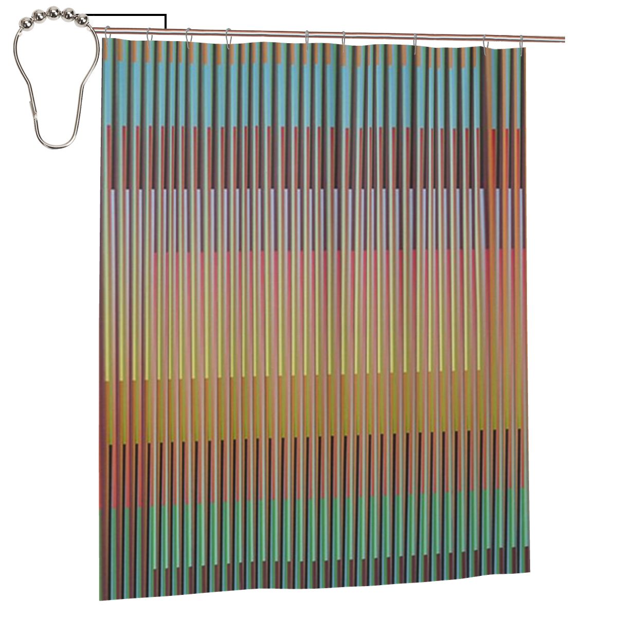 

Carlos Cruz Diez Venezuela Shower Curtain Bathroom Polyester Waterproof Bath Curtains With Hooks W60H190(CM)-1 Pcs