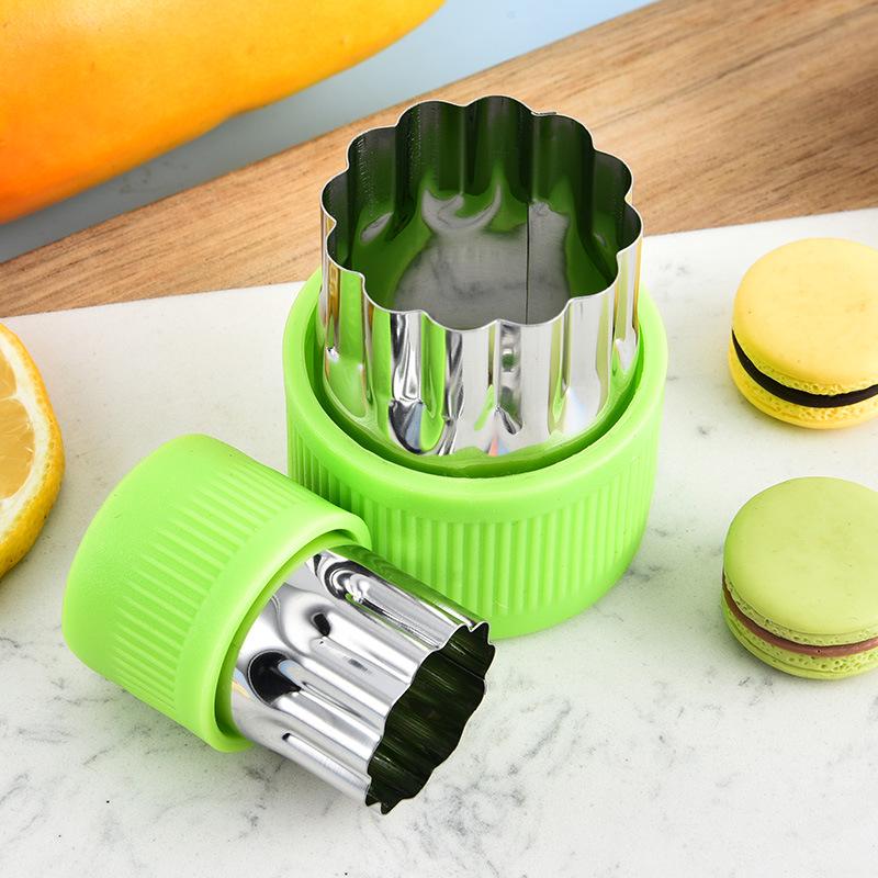 Stainless Steel Bow Tie Pasta, Wonton, and Dumpling Mold with Cartoon Fruit Shapes for Baby Food Supplement.