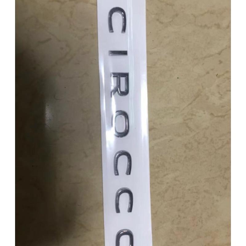 3D ABS Písmena Znak pro SCIROCCO Styling Auta Kufr Model Auta Nápis Samolepka Chrom Lesklá Černá Příslušenství