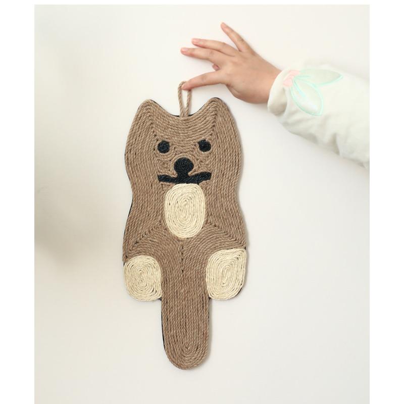 Cat Scratching Pad Cat Scratching Post Hanging Bear Head Round Wear-resistant Claw Grinding Paw Resistant Scratching Mat Cat Toy