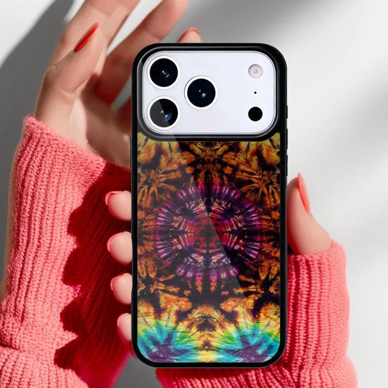 Hippie Daisy Tie-dye Flower Phone Case for iPhone 17 16 15 14 13 Pro Max Back Cover for 12 11 Pro Coque