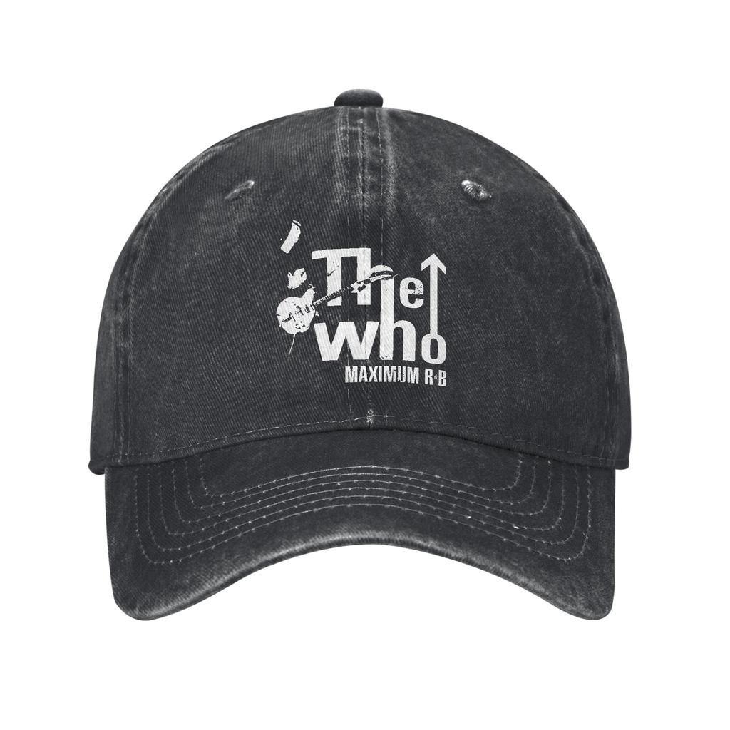 The Who Band Sun Baseball Cap  Vintage Men Adult Washed Trucker Hat Hot Sale Print Tennis Skate Baseball Caps Birthday Present