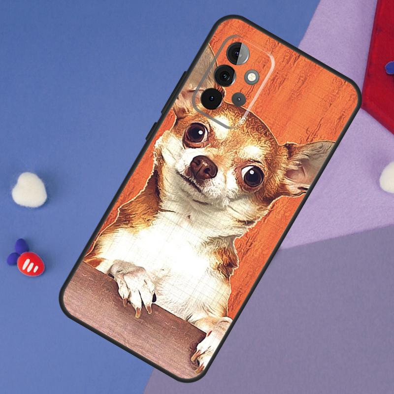 Cartoon Chihuahua Dog Case For Samsung Galaxy A14 A24 A34 A54 A12 A22 A32 A52 A13 A33 A53 A73 A51 A71 Back Cover