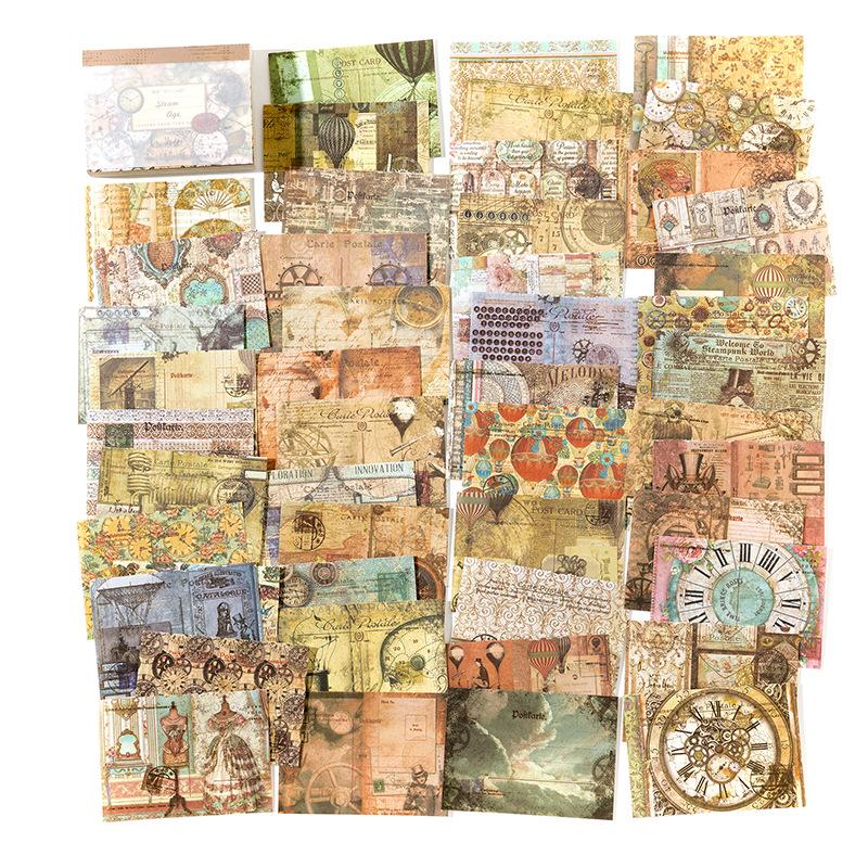 100pcs/lot Memo Pads Material Paper Letter from Time Junk Journal Scrapbooking Cards Retro Background Decoration Paper