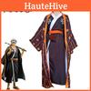 One Piece Trafalgar D Water Law Cosplay Authentisches Kimono Robe Umhang Set für Comic Con