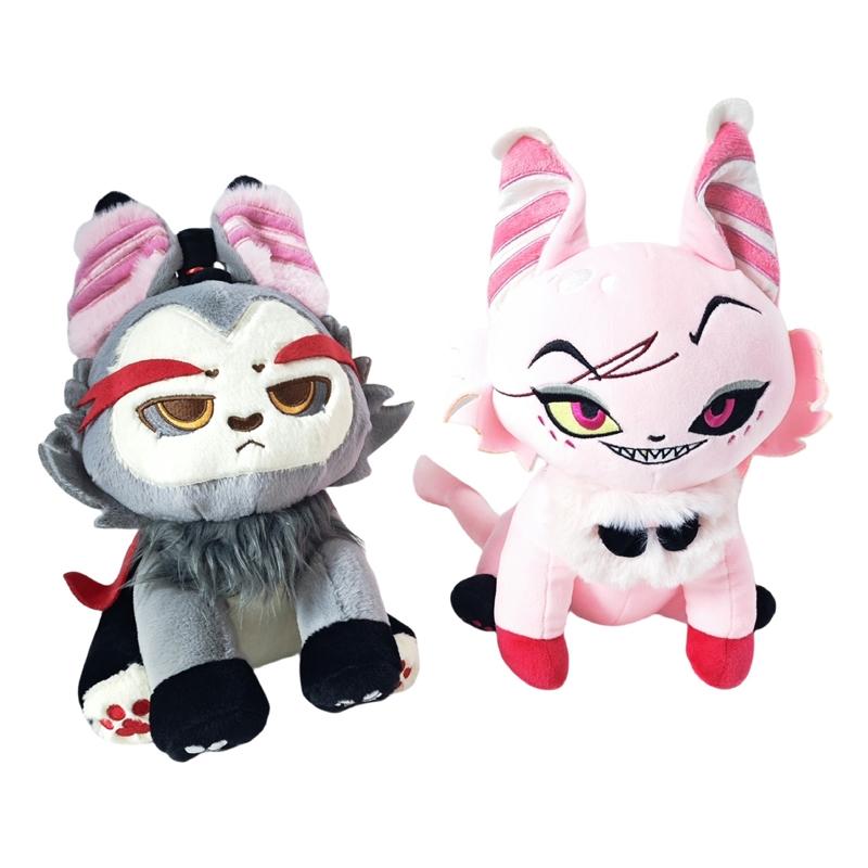 Hazbin Hotel Angel Meow Plush Doll Soft Huggable For Home Table Office Desk Party Fans Teens Halloween Christmas Cute Spooky