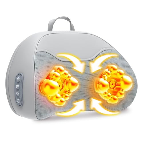 

[2026 New & Multi-Purpose] Lumbar Pillow Cushion for Lower Back, Back, Neck, Shoulders, Thighs, and Calves. Cordless, Bidirectional Rotation, 3 Intens