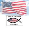 Christlich Amerikanisch Stolz Flagge 3x5 Ft Fisch Flagge Jesus Christus Religiöses Symbol USA