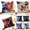 S-Sword Art Online Cushion Cover Washable Linen Pillowcase Soft For Sofa Bed Cozy Home Room Decor