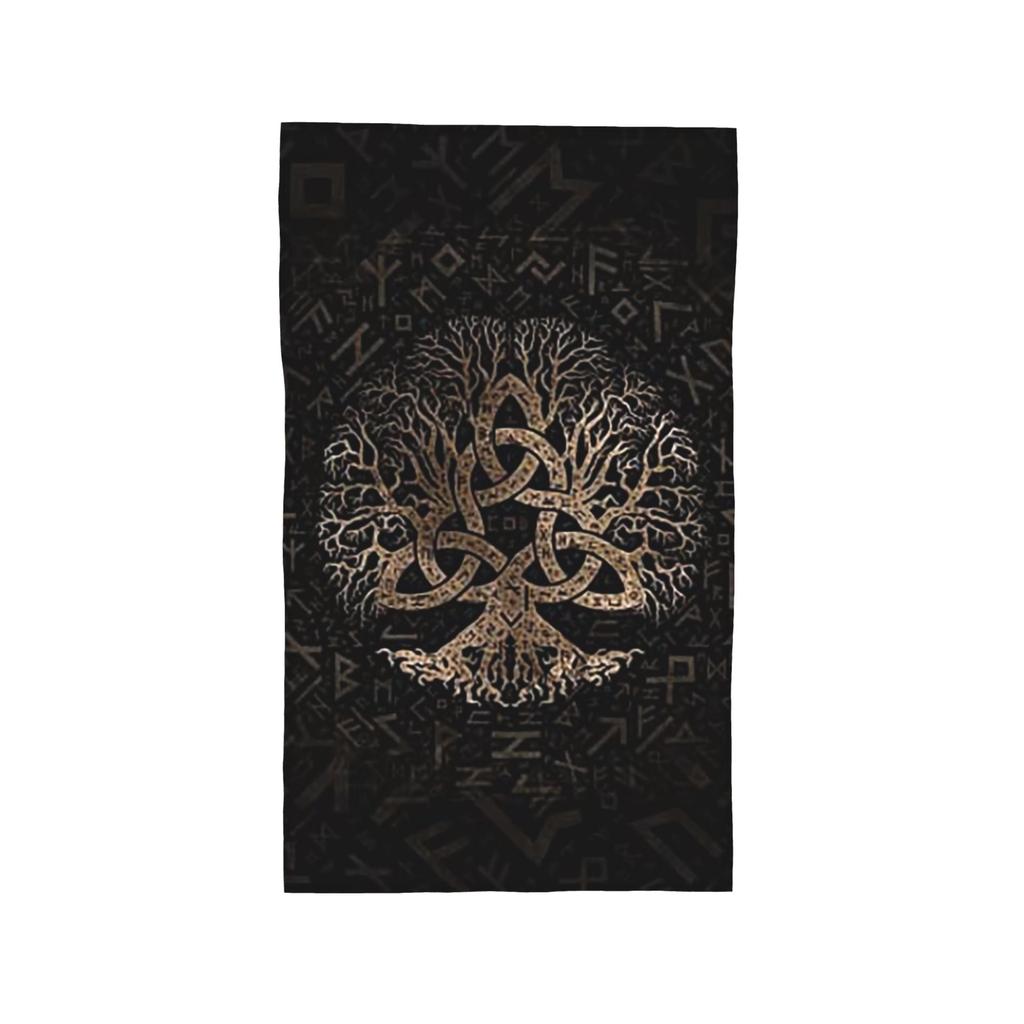 Tree of life -Yggdrasil onCelticPattern Soft Face Towel Quick Dry Pool Bath Cotton Towels Absorbent Quick