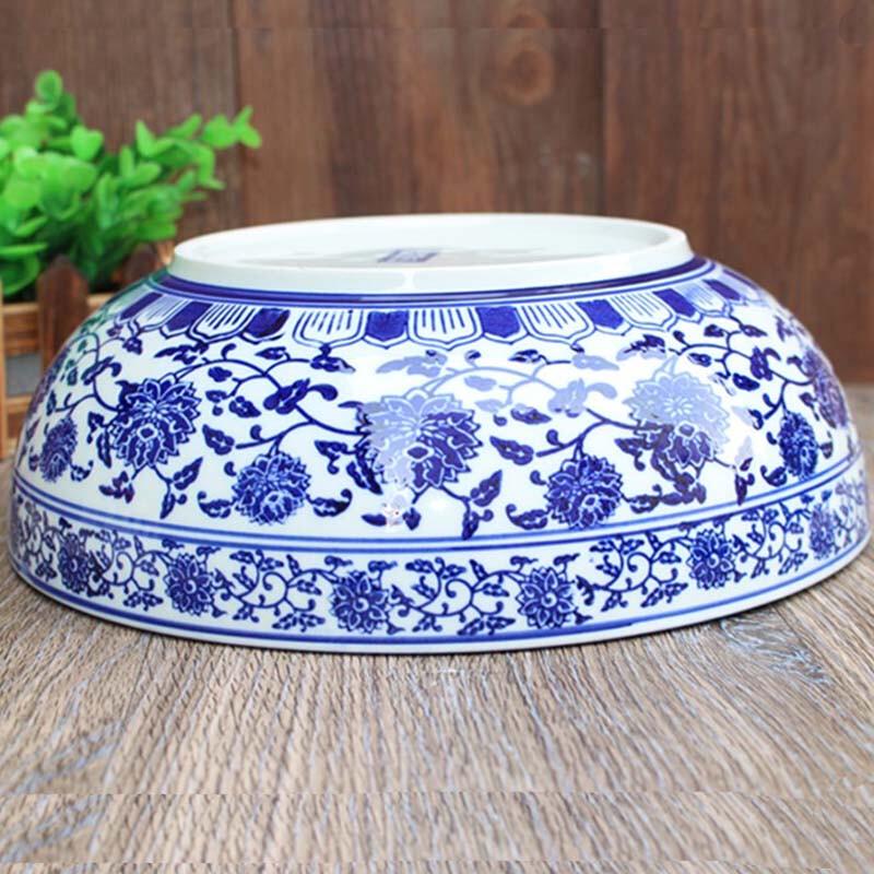 Naijiang blauw-witte porseleinen serveerschaal