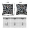 Old World Otters Square Pillowcase Polyester Linen Velvet Printed Zip Decor Bed Cushion Cover 45X45
