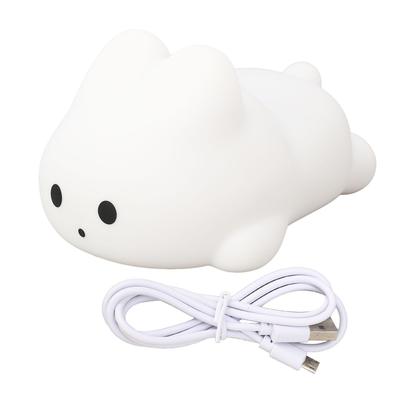 Cute Rabbit Night Light High Sensitivity Bunny Lamp Silicone Dimmable Nursery Nightlight for Kids