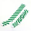 Women Girls Over Knee Long Socks Christmas Diagonal Striped Print Christmas Thigh High Stockings Holiday Party Hosiery