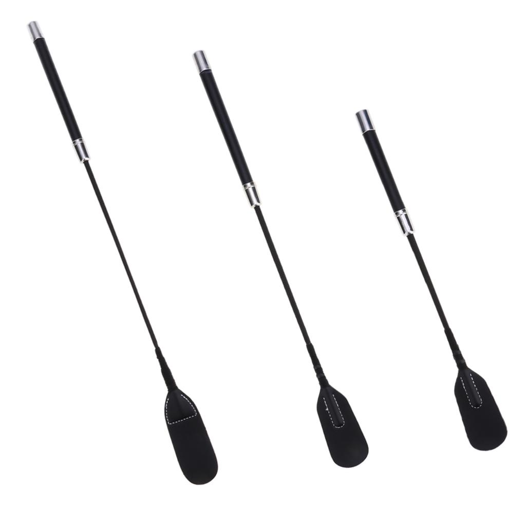Black Riding Crop Straight Leather Restraint Cosplay Supplies