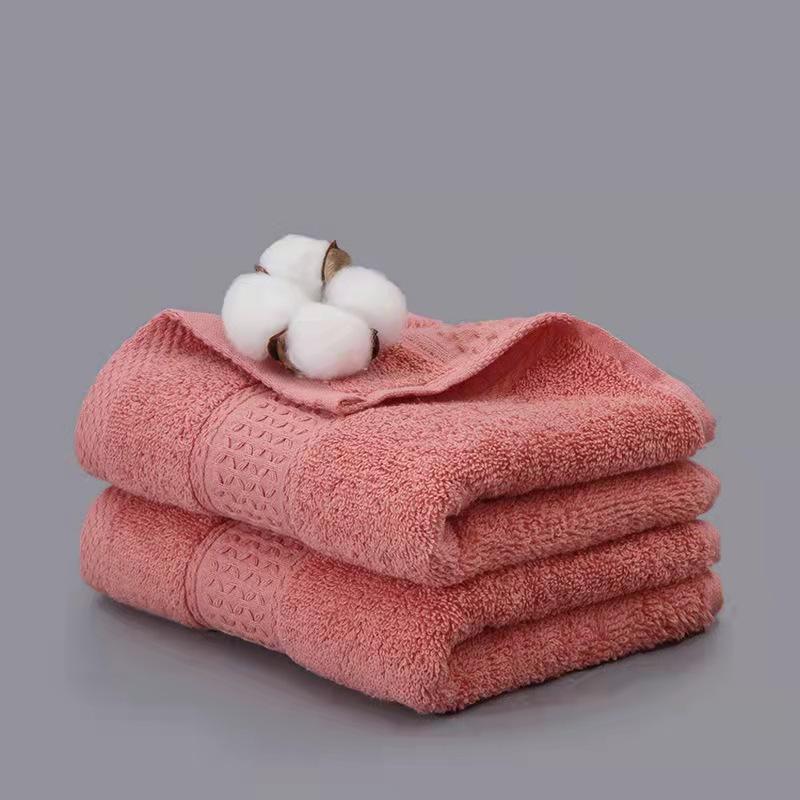 Towel cotton grid satin file household pure cotton plain face towel combed long-staple cotton towel supply