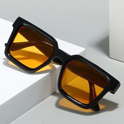 Fashion Square Frame Sunglasses Trendy Women'S Outdoor Uv Resistant Flow Glasses Square Thick Frame Sun Glasses Uv400 Eyewear