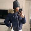 Retro British style removable fur collar hooded jacket down cotton-padded clothes women's winter new design short cotton-padded jacket