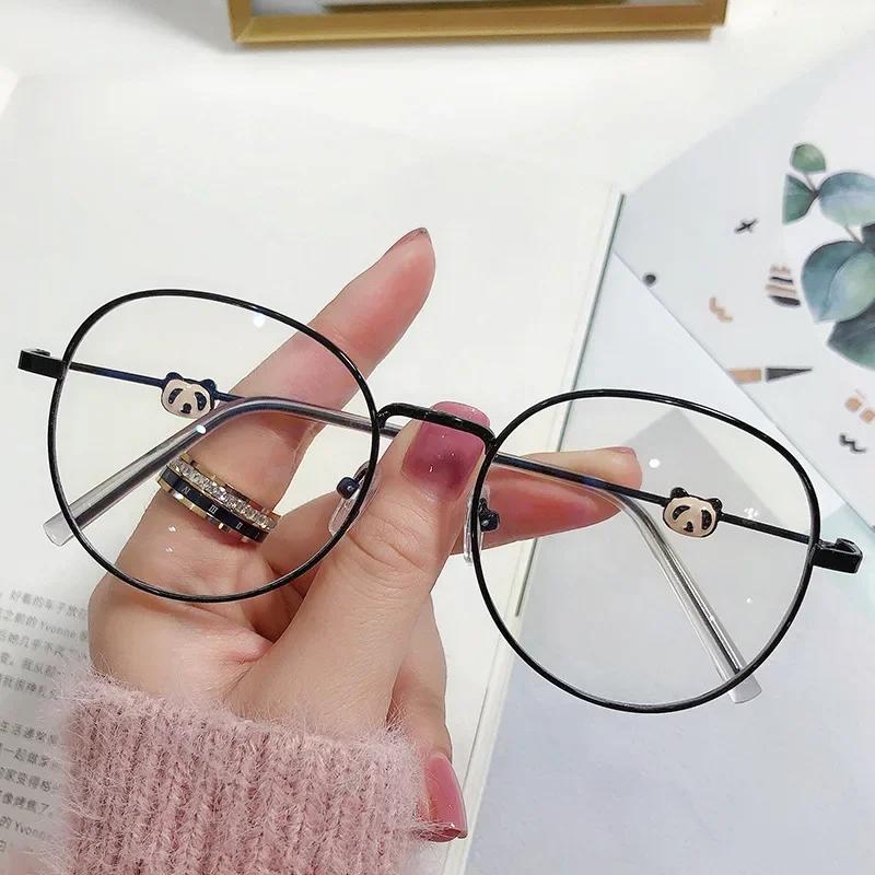 Women Anti Blue Light Glasses Computer Gaming Big Size Moon Cat Eye Eyeglasses Frame Women Glasses Men