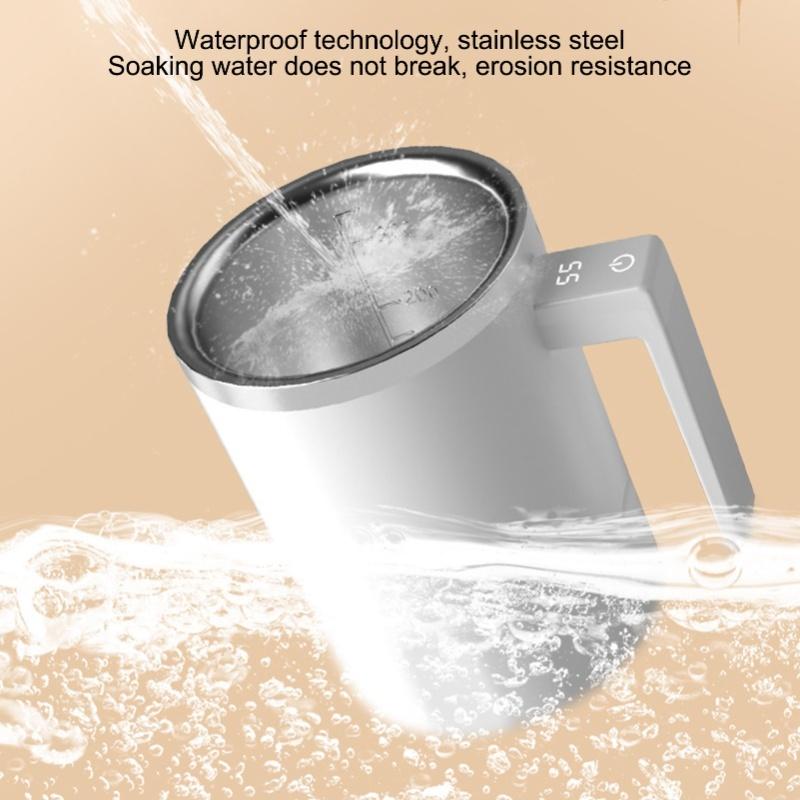 Self Stirring Coffee Mug Stainless Steel Rechargeable Automatic Magnetic Self Mixing Coffee Mug With Lid For Stirring Coffee