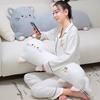 Plush Cat Cartoon Toy Stuffed Doll Sleeping Bed Headrest Decoration Kids Gift