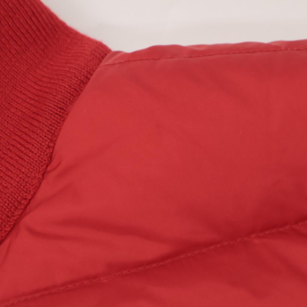 Moncler 2019 Red Wool X Nylon MAGLIONE TRICOT CARDIGAN Down Jacket Jacket M RedUsed