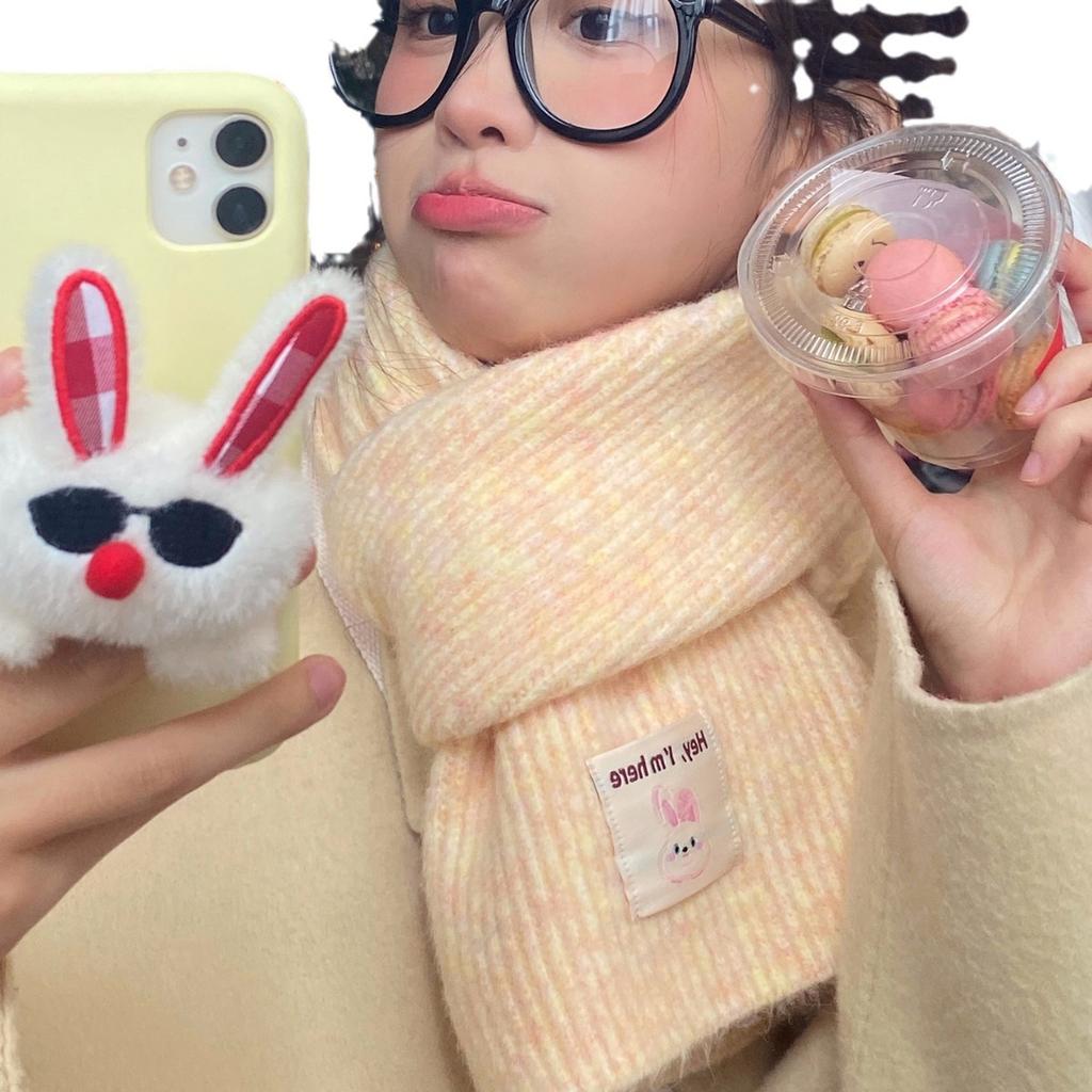 Money Rabbit Boundless, Including New Scarves, Women's Autumn and Winter Korean Version of Versatile Cute Girl Student Neck Scarf