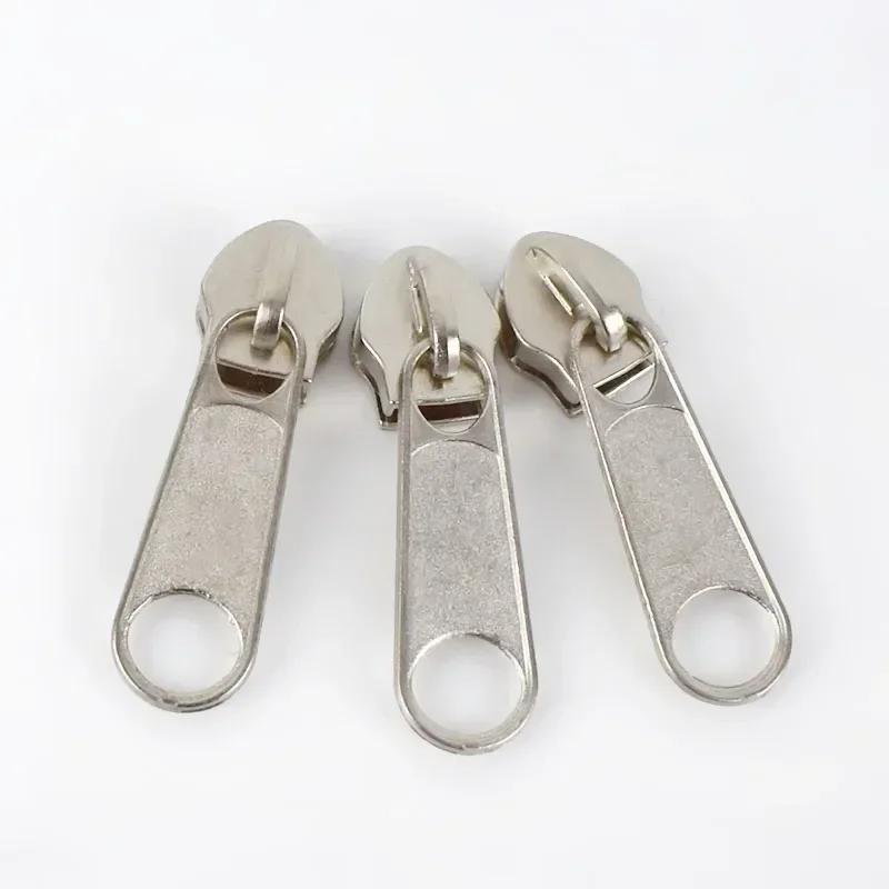 Meetee 5/10/20Pcs 5# Zipper Puller for Nylon Zippers Plastic Coil Zips Slider Heads Repair Kits DIY Garment Sewing Accessories