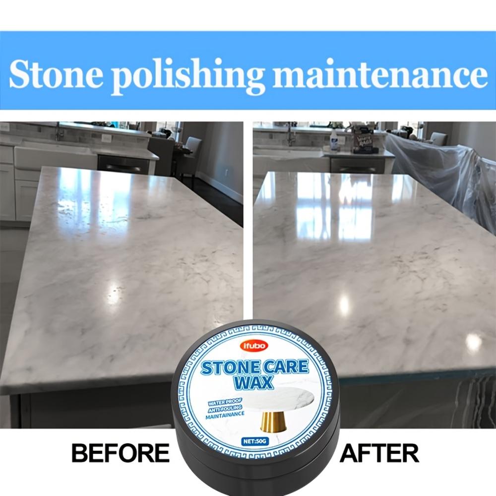 Polishing Wax - Stone Care and Glossy Floor Mat, Ceramic Brick Waterproof Care Wax, Nano Stone Care, Natural Luster, Brightening