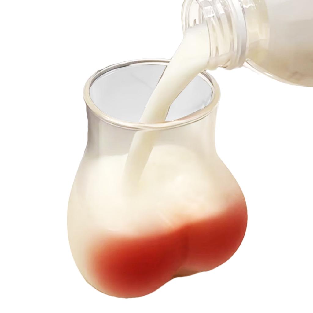 Butt Glass Cup Creative Glass Ass Mug Milk Taste Butt Body Shape Lovely Cup Glass Cup For Milk Water Coffee Cups Home Decor