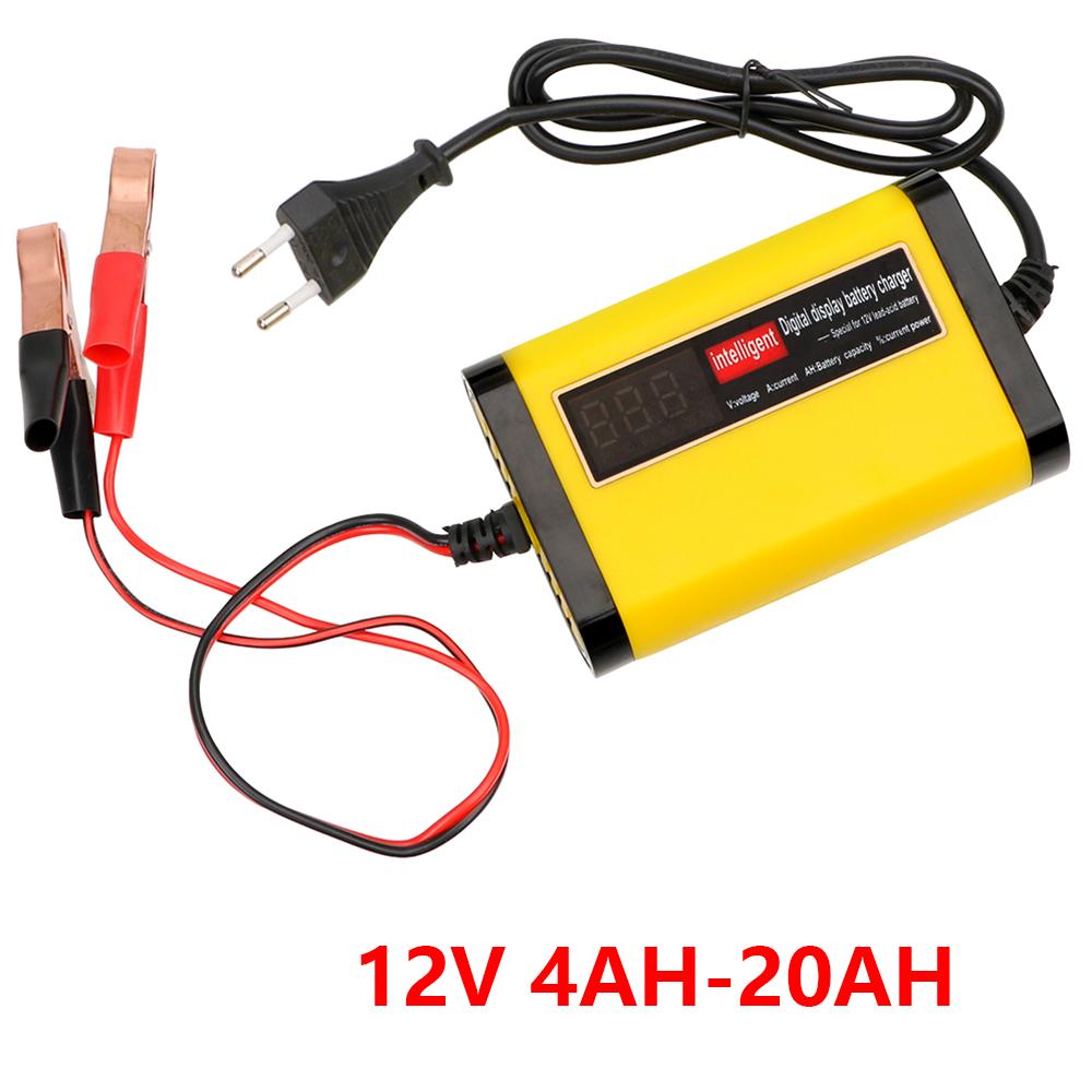 Car Battery Charger Full Automatic Wet Dry Lead Acid Battery Digital Display Battery Charger Pulse Repair 12V 10A / 24V 5A