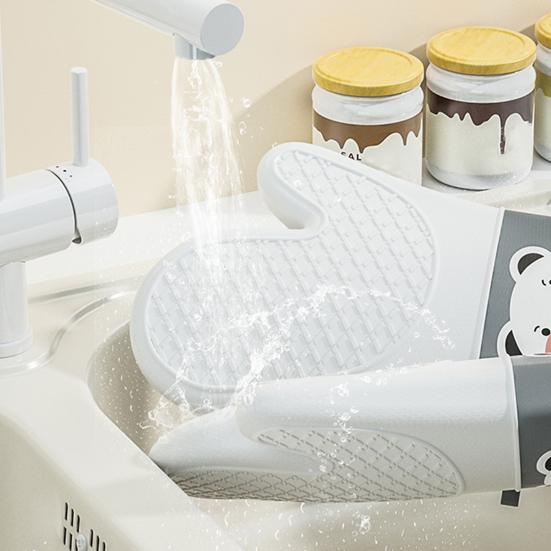 1 Stück Isolierhandschuh Hitzebeständig Rutschfest Cartoon Verbrühschutz Silikongel Mikrowellenofen