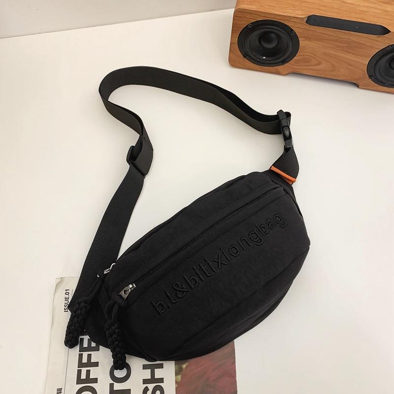 

Chest Bag, Fashionable Crossbody Bag, Trendy Simple Sports Waist Bag, Student Shoulder Bag Small чёрный