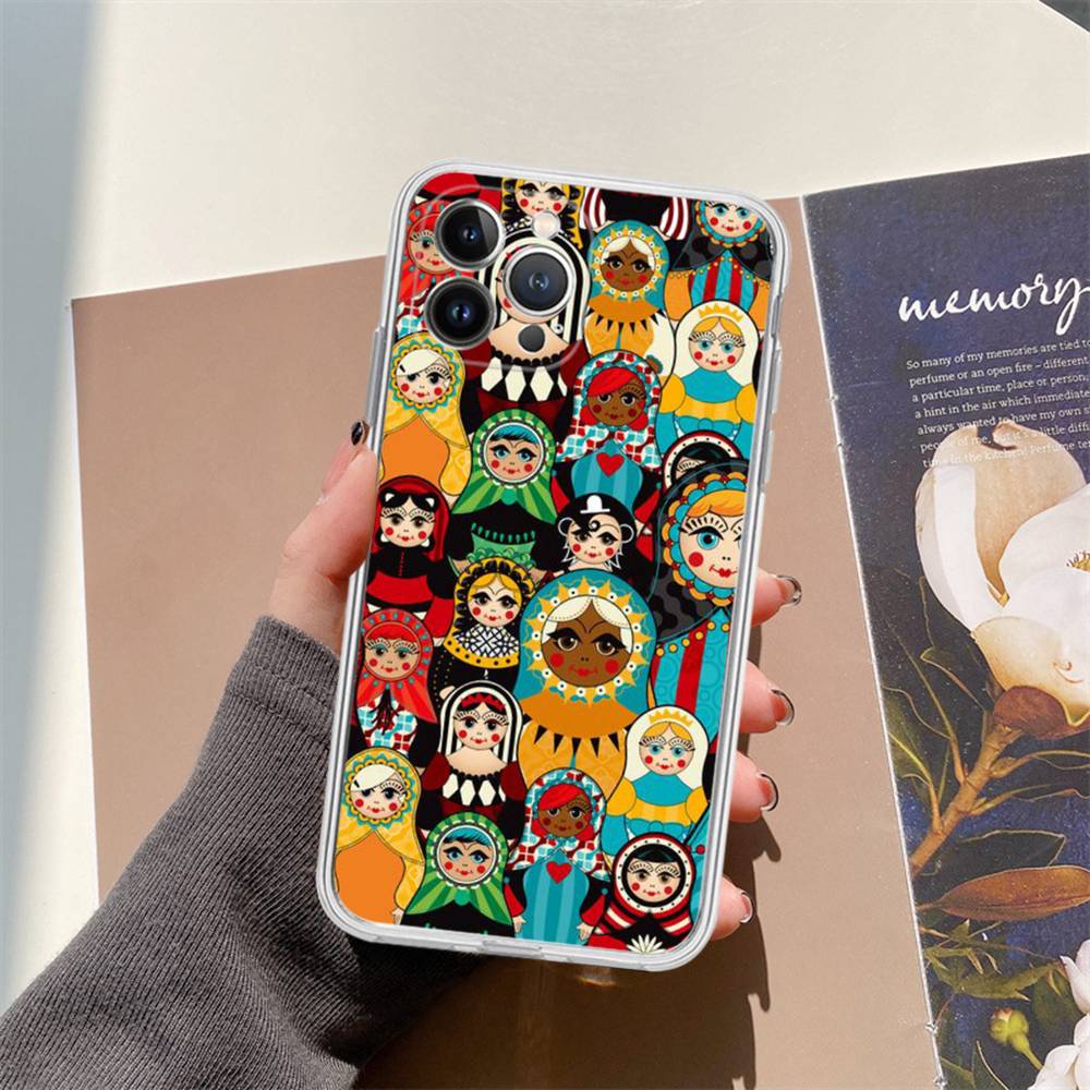Russian Dolls Matryoshka Cute Case For Iphone 17 16 15 Pro Max 11 12 13 14 Pro Plus Phone Cover