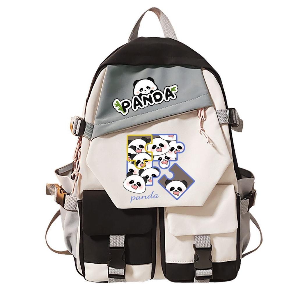 Panda Huahua Surrounding Super Cute Backpack Campus Male and Female Versatile Junior High School Students Elementary School Bags
