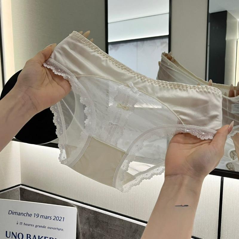 Women's Summer Thin New Chinese Lace Mesh Antibacterial Underwear