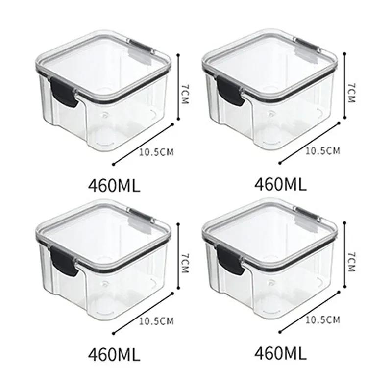 High Quality Sealed Jar Food Storage Box Transparent Plastic Kitchen Organizer Multigrain Tank Stackable Dried Sealed Storage