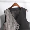 Fashionable Short Vest for Women Spring Autumn Slim Stitching Sleeveless Jacket Trendy Layering Outerwear