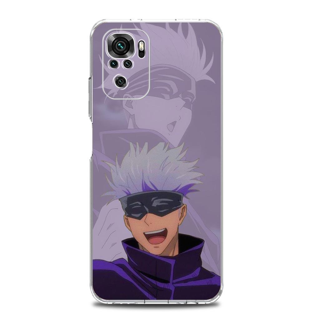 Transparent Phone Case For Xiaomi Redmi Note 10 11 Pro 9S 9 8 7 8T 9C 9A 8A K40 Pro Soft Silicone Cover Sukuna Jujutsu Kaisen
