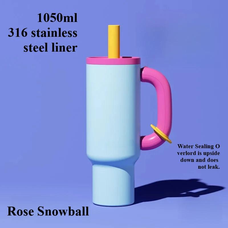 

2025 Новая женская чашка King Cup, большая емкость из нержавеющей стали Ice King с изолированным дизайном для путешествий 40oz